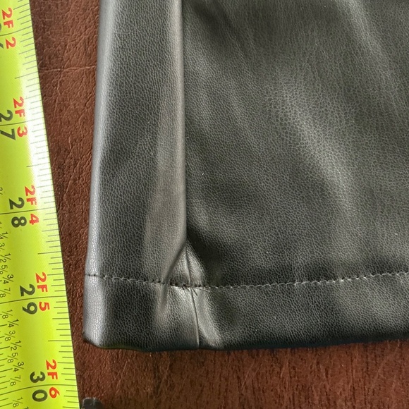 Nasty Gal 10 Faux Leather Bellbottom Flare Pants Lightening Bolt Bum Y2K Rock - Picture 7 of 9